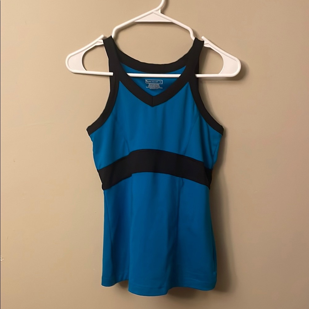 Tek Gear Women's Blue and Black Tank Top (Bin U)